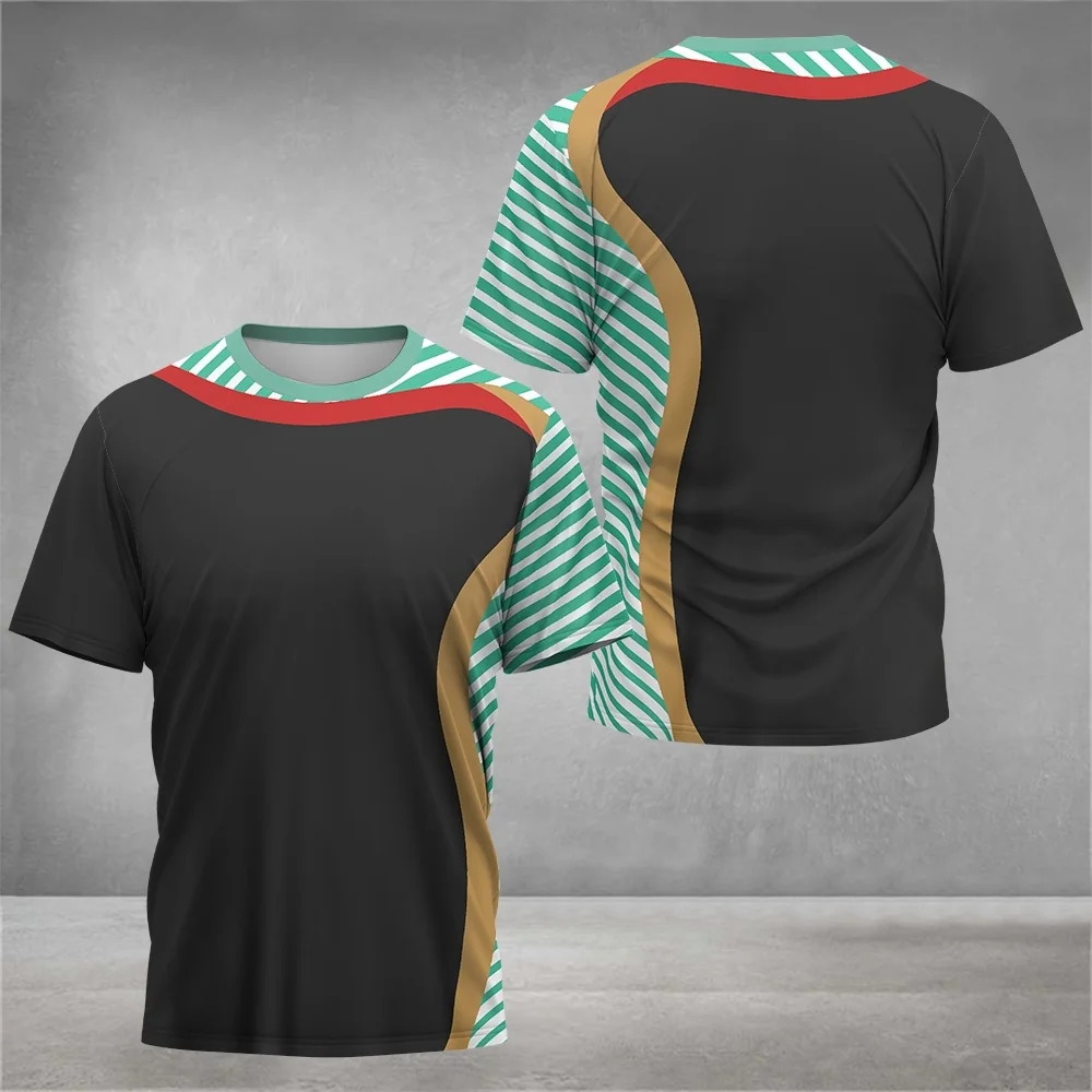 Gym Tennis Sports Men's T Shirt Casual O-Neck Loose Short Sleeve Fashion Badminton 3D Print T-Shirt Man Outdoor Sportswear Tops