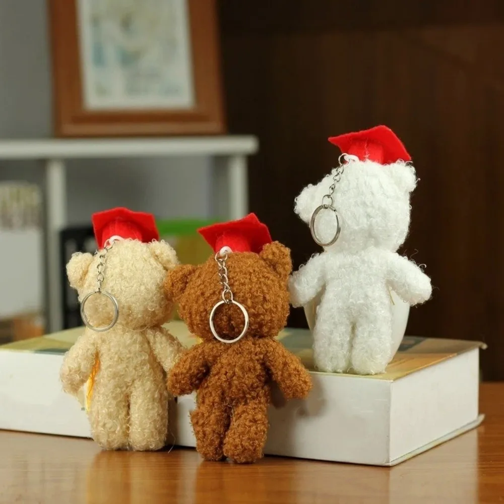 

Backpack Pendants Cute Graduation Bear 14cm Soft Stuffed Animal Hanging Dr Bear Birthday Gifts