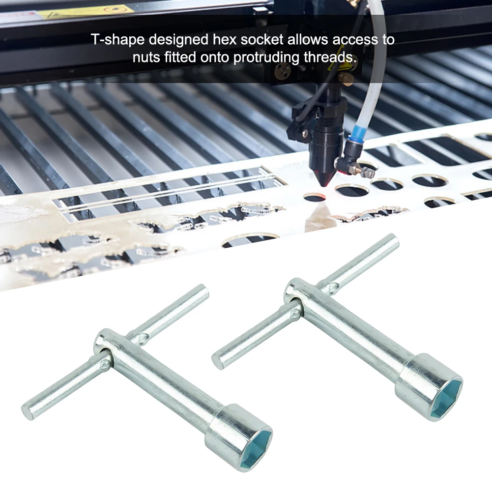 

None Socket Wrench Hand Tool 2PCS Deep Nut Driver Hand Tool Hex Socket Wrench Silver Size 10mm/0.4\\\\\\\\\\\\\\\" Brand New