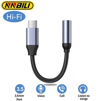 NNBILI USB Type C To 3.5mm Aux Adapter Type-c 3 5 Jack Audio Cable Earphone Cable Converter for Samsung Xiaomi POCO OPPO Redmi