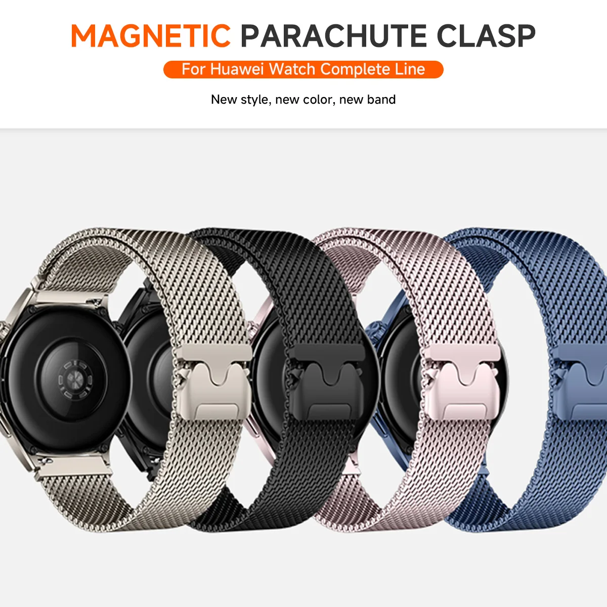 Magnetic Milanese Strap for Amazfit T-rex 3Pro/3/2Ultra Stainless Steel Band for T-rex 2/Pro/1 Adjustable Replace Bracelet Belt