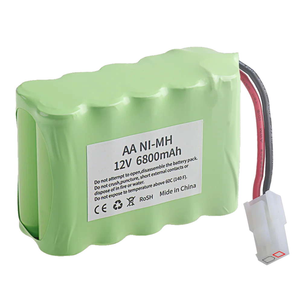 12V 6800mAh NiMH Battery With Tamiya/ JST/ SM Plug For Rc toy Car Tank Train Robot Boat Truck Ni-MH AA 12V Rechargeable Battery
