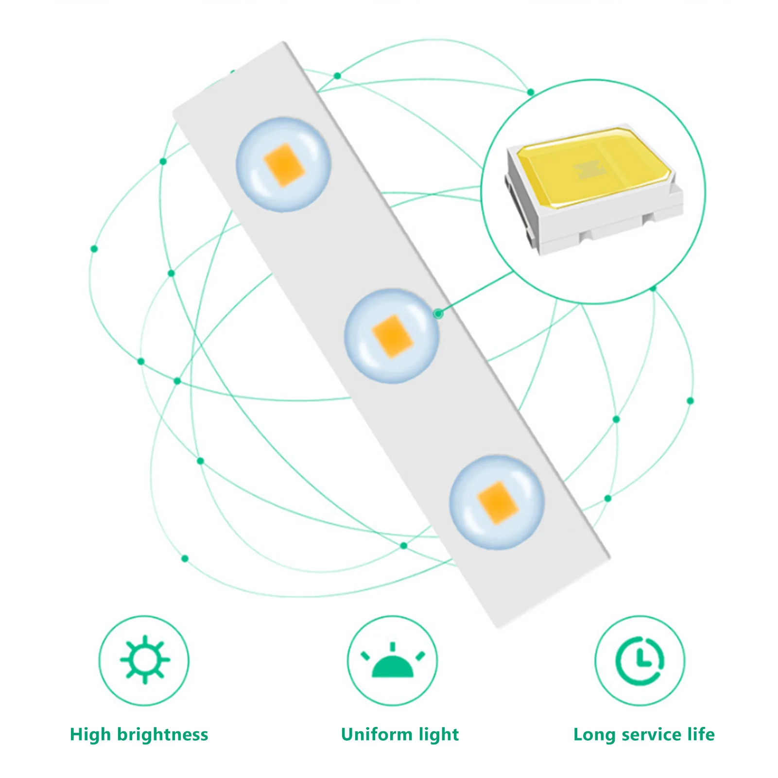 LED مرآة ماكياج ضوء سطوع قابل للتعديل USB المكونات في DIY مرآة قطاع ضوء لمبة LED مرآة ماكياج قطاع الضوء #6