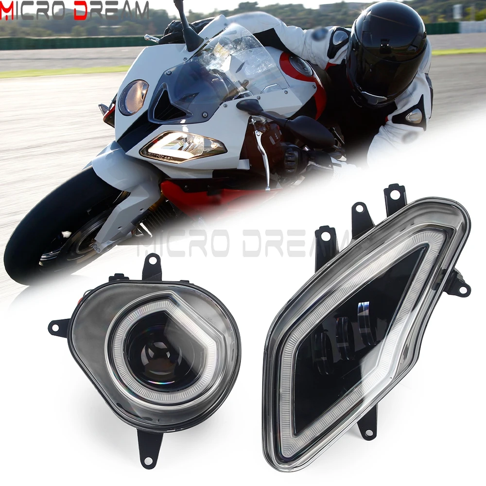 

12 В мотоциклетные светодиодные фары, водонепроницаемые передние фары для BMW S1000RR 2009-2014, мотоциклетные дальний ближний свет, сменные головные фонари
