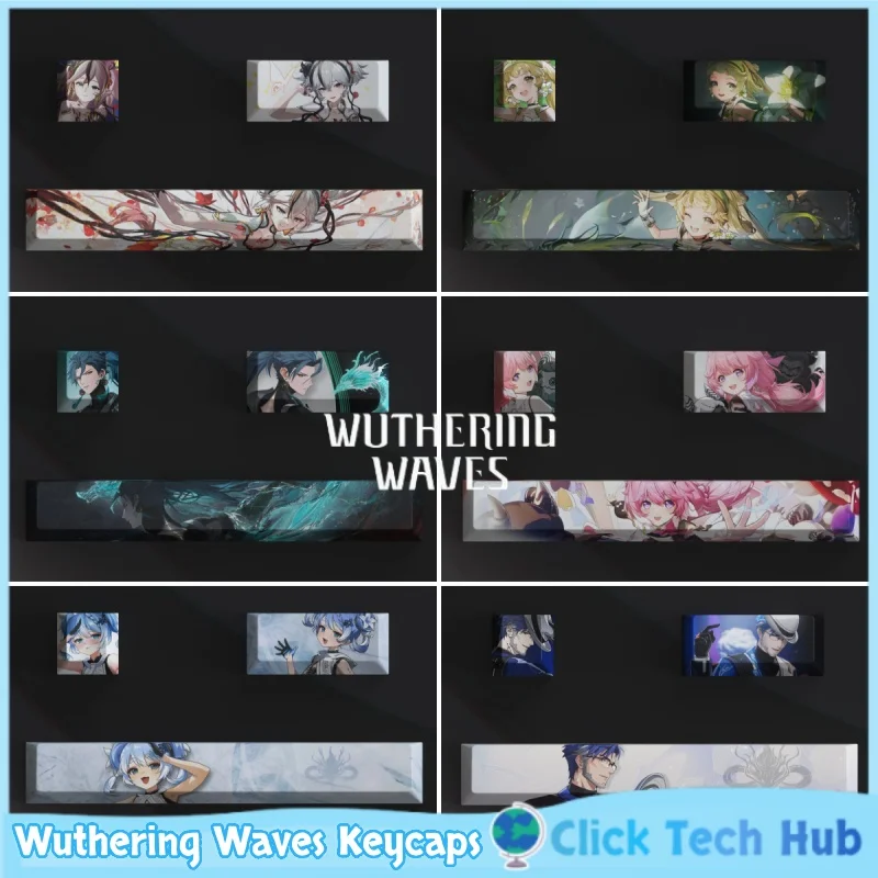 

Wuthering Waves Keycaps Cherry Space+Enter+Esc Key Pbt Anime Game Theme Keycap Personalized Mechanical Keyboard Keycaps ﻿