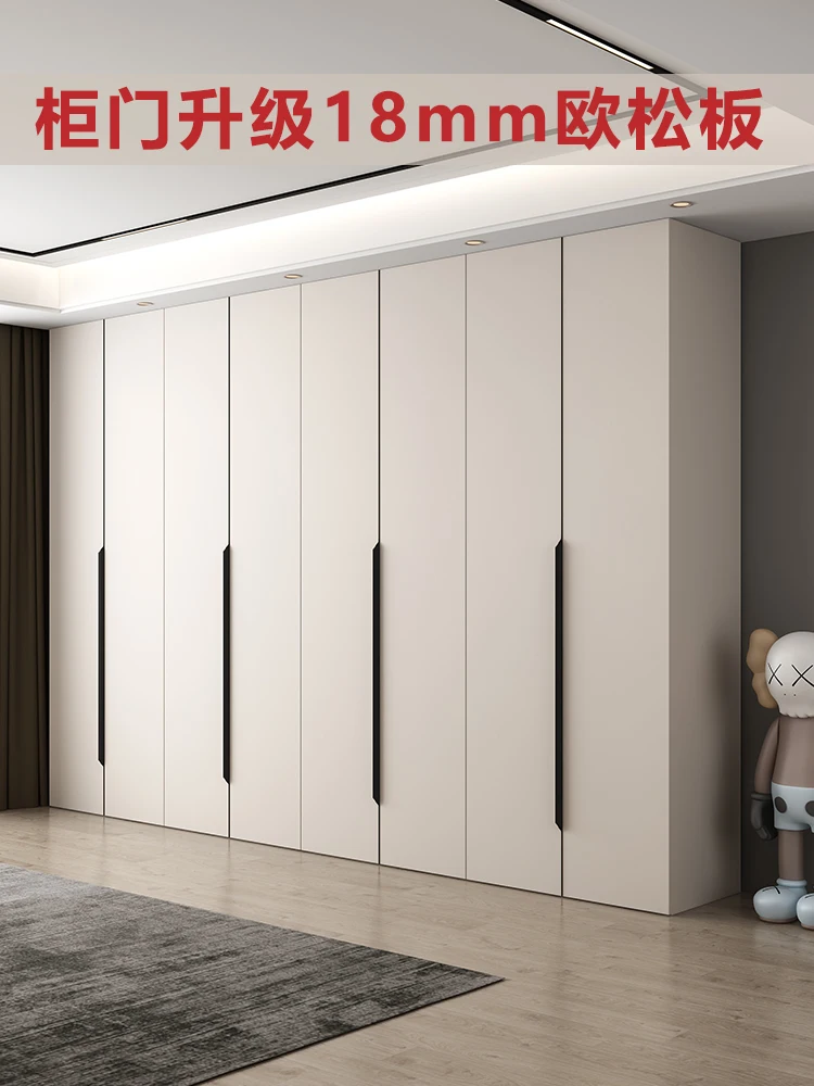 Solid wood wardrobe household bedroom modern size apartment master bedroom cabinet osong board large wardrobe