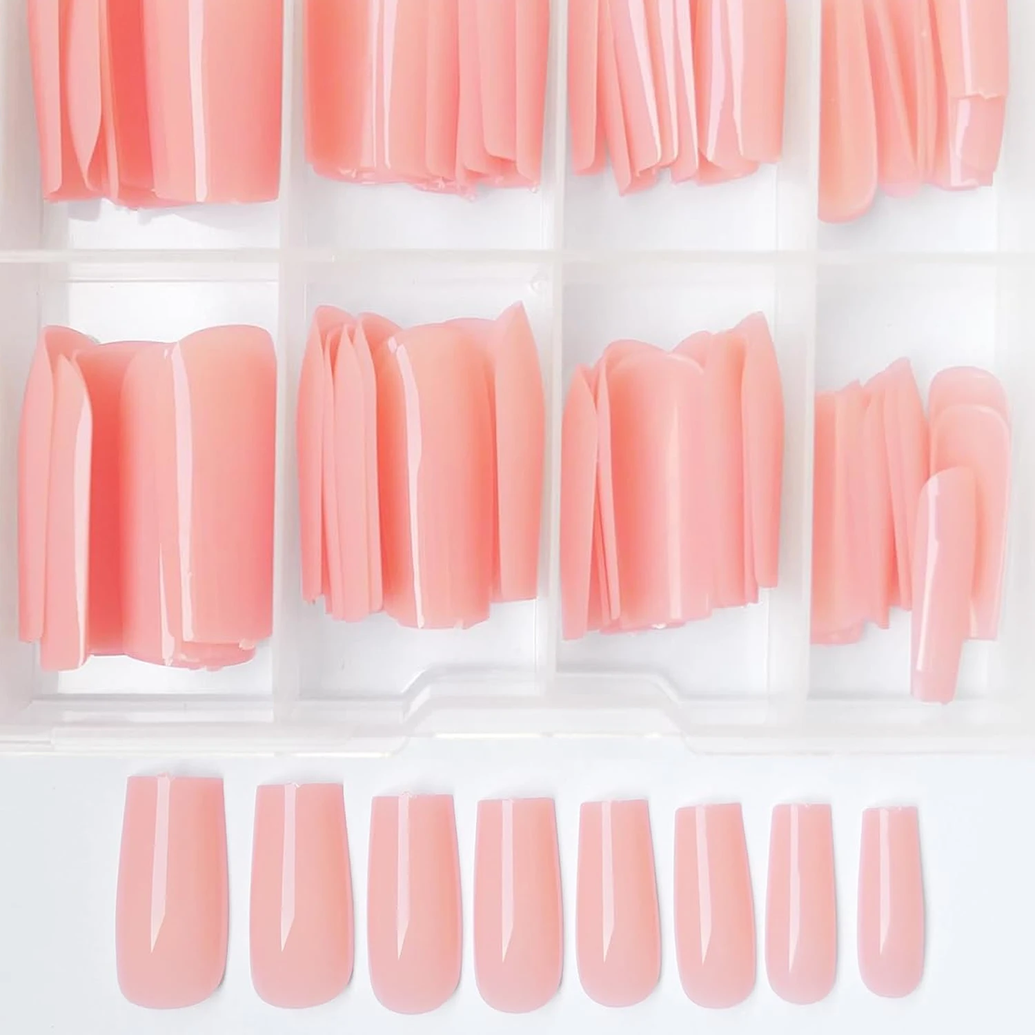 120Pcs Jelly Pink Press On Nails Square Medium Fake Nails Full Coverage Artificial Fake Nails Acrylic Nails For Women Girls