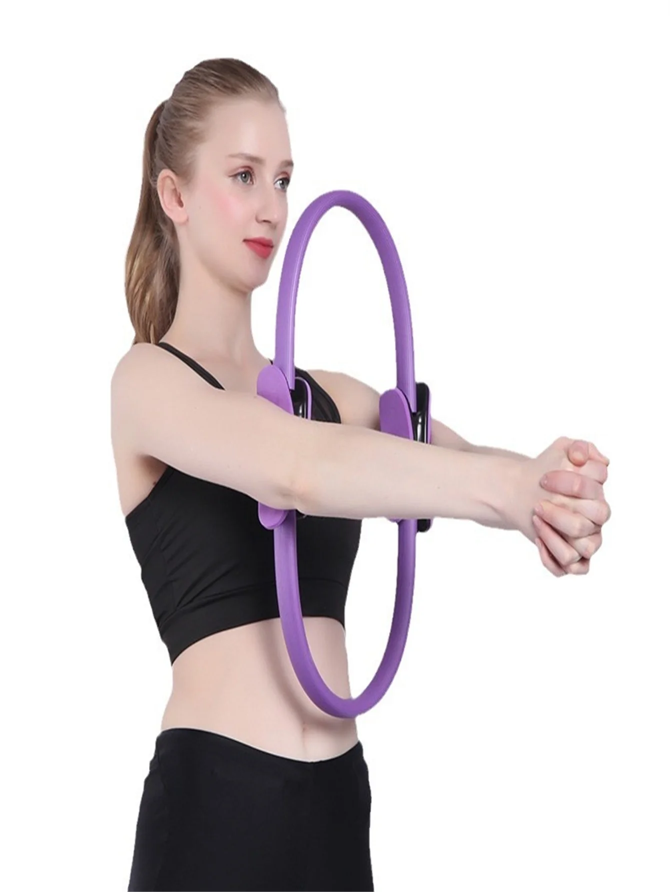 Yoga Pilates Solid Color Fitness Ring, Body Stretching Circle For Strength Training, Yoga Pilate Equipment