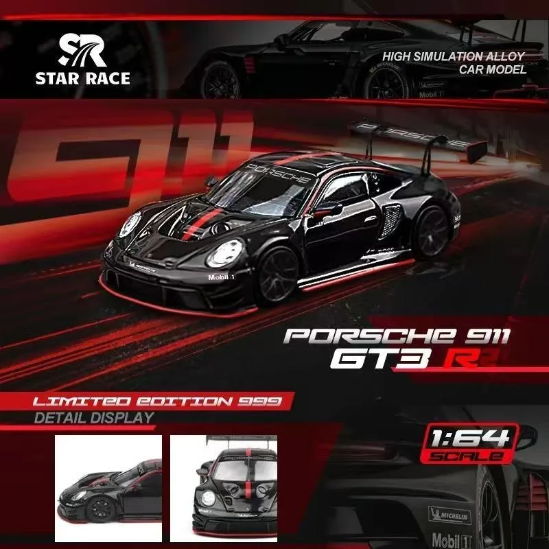 sr-star-race-1-64-porsche-911-gt3-alloy-car-static-die-casting-vehicle-series-model-car-toy-gift-collection-christmas-gift