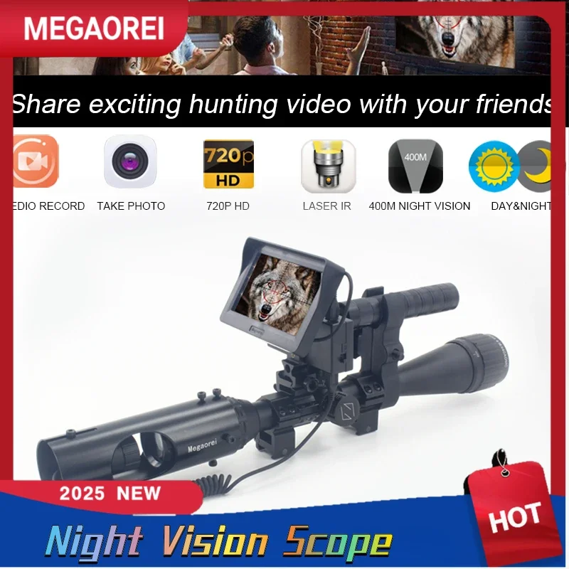 

Megaorei 2A Night Hunting Scope Spotting Scopes Hunting Wildlife Trap Cameras Infrared Laser Outdoor Waterproof HD720P Cameras