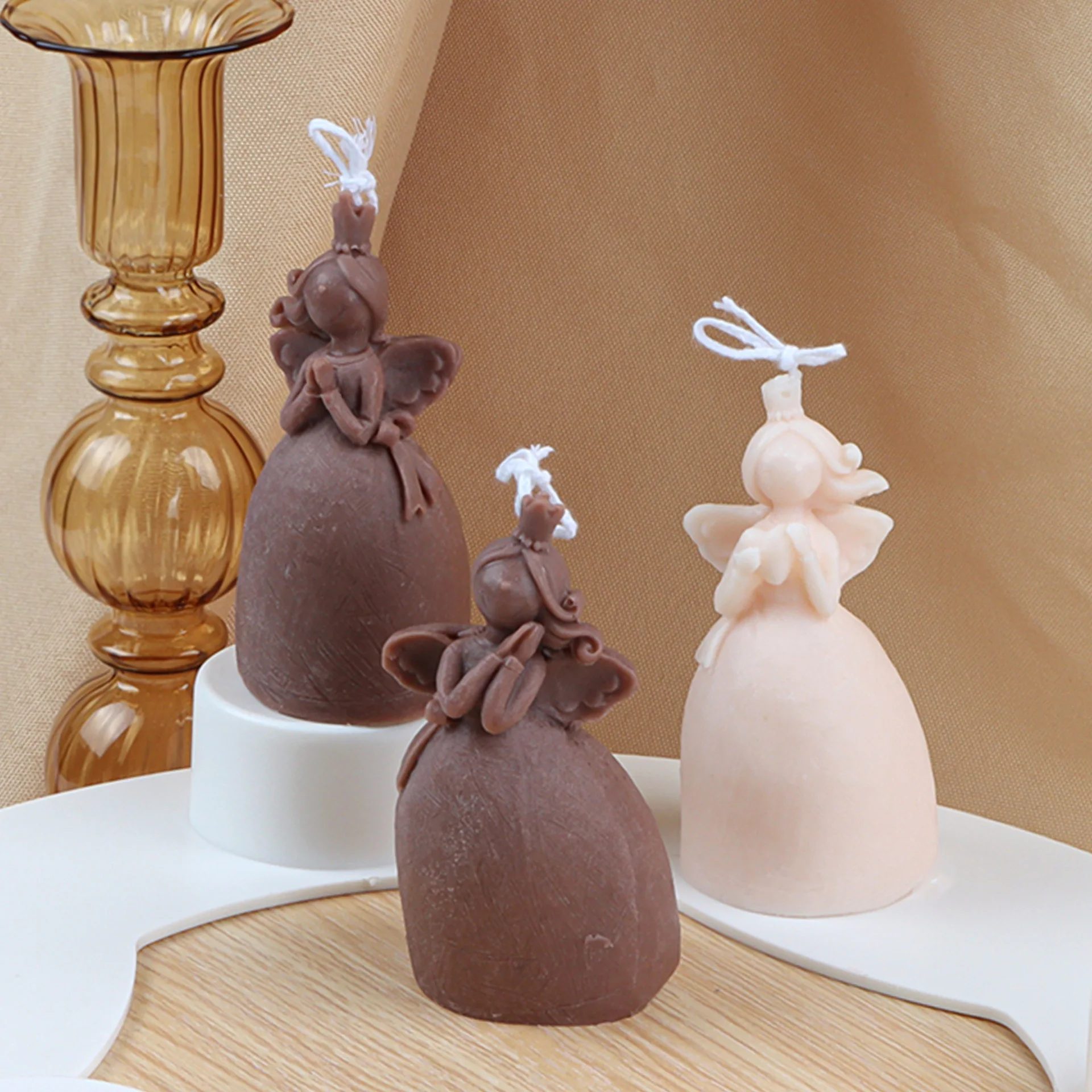 Angel Girl Candle Silicone Mold for Handmade Chocolate Decoration Gypsum Aromatherapy Soap Resin Candle Silicone Mould