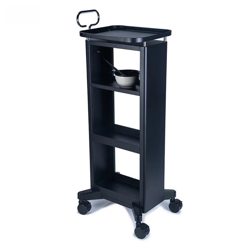 Hair Dyeing Mobile Rack Trolley Hair Salon Furniture Four-layer Barber Shop Salon Trolley Cart Hair Styling Tools Cabinet