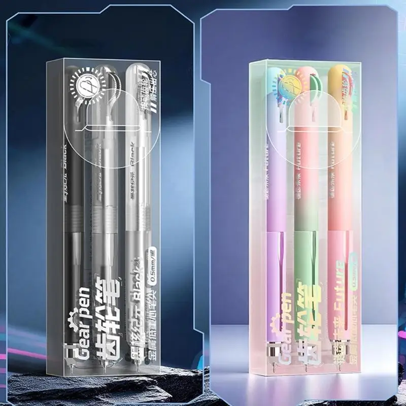 

Упаковка из 3 гелевых ручек с тихим щелчком, 0,5 мм, быстросохнущих чернил, гладкого письма для учебы, офисных экзаменов, с 896C