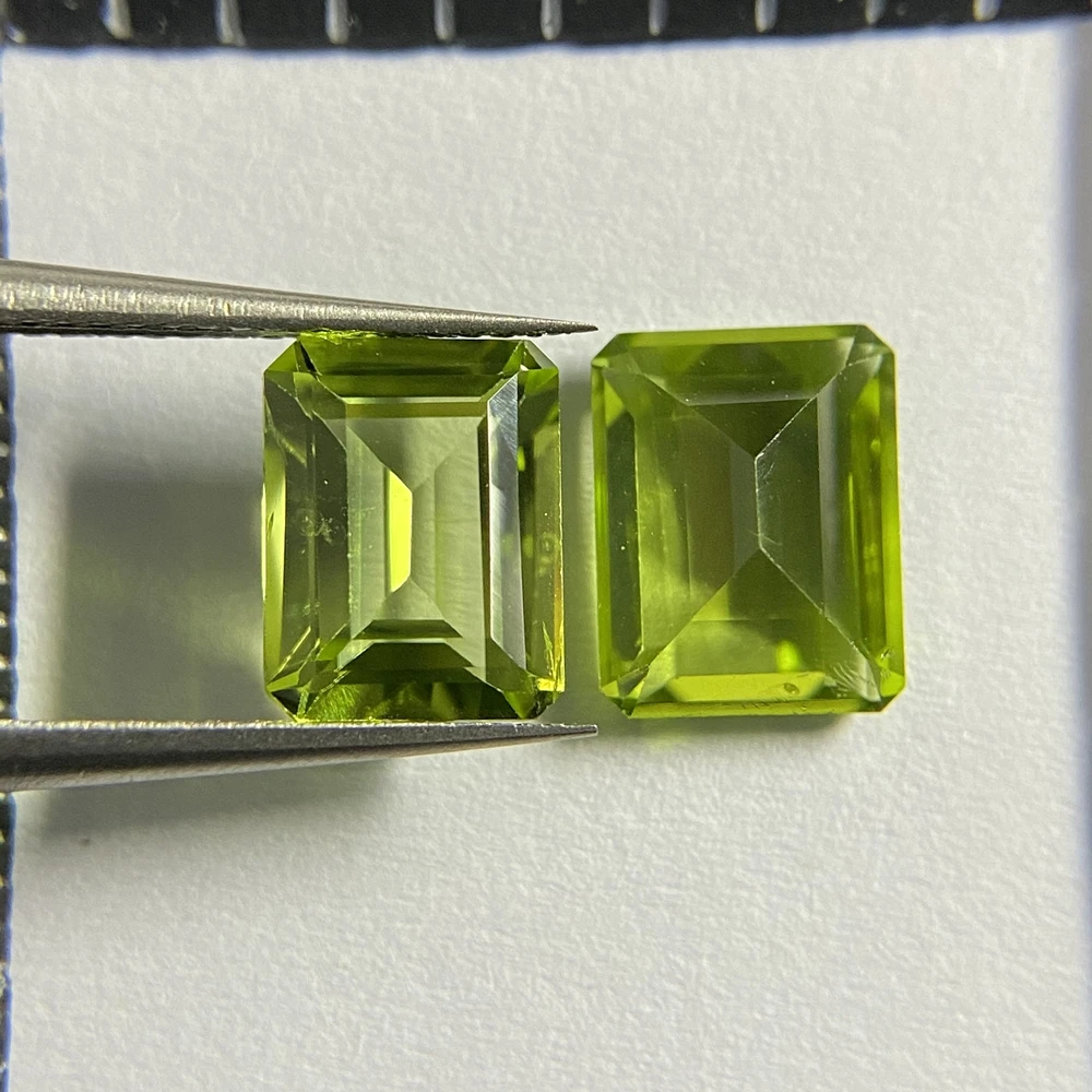 

Retangle Shape 7x9mm 2 Carat A Quality Octagon Cut Natural Loose Peridot Stone for Ring Making