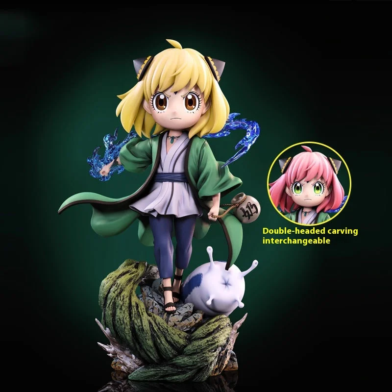 

Tsunade Ania Double Headed Carving Spy Play House Ninja Anime Table Set Gift Gk Handmade Ornament Model Cos