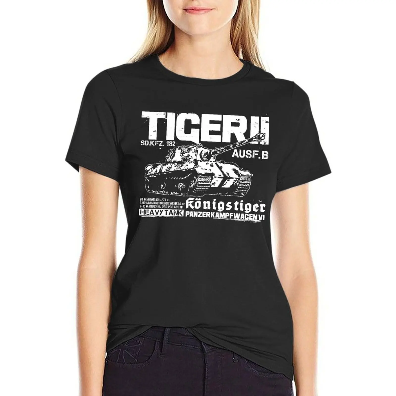 Tiger II T-Shirt customs design your own Female clothing tshirts woman