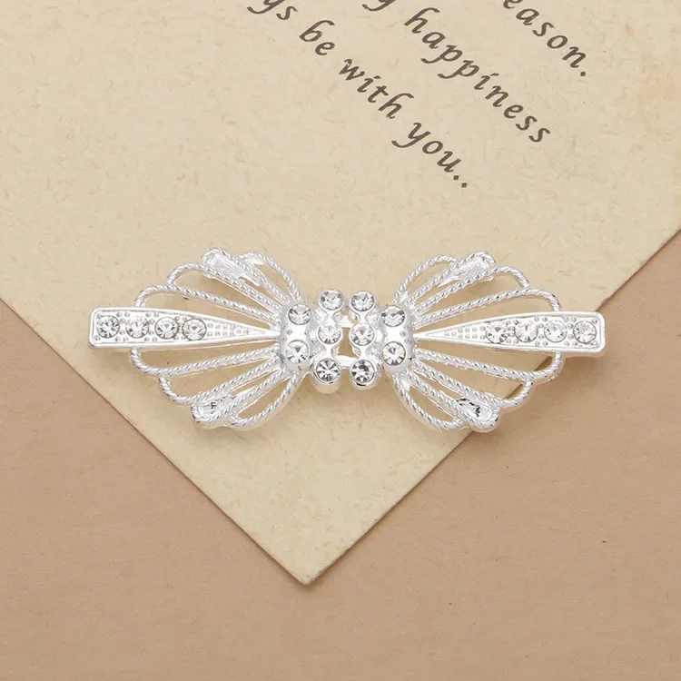 1 Pair Connectors Clasps Rhinestone Buckle Metal Button Waist Extender Hooks Eyes Clasps Fastener for Clothes