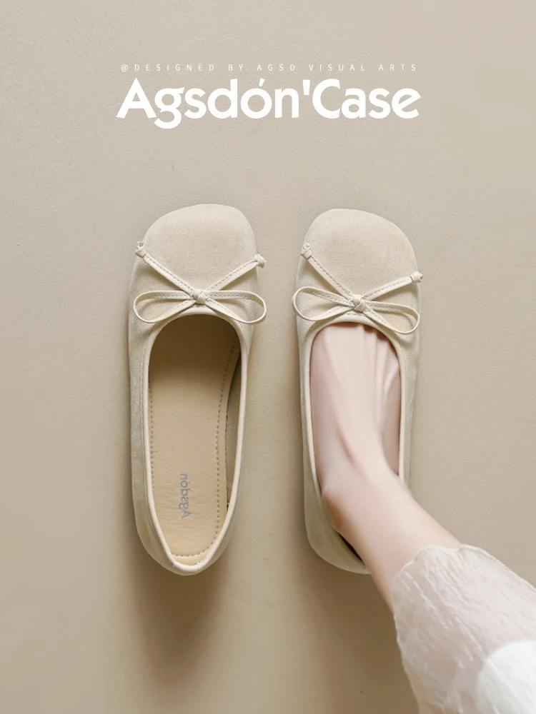 

Женские туфли Agsdon Mary Jane с плоской подошвой, весна-лето, новый стиль, милый дизайн, повседневные, без застежек, с круглым носком, нескользящие