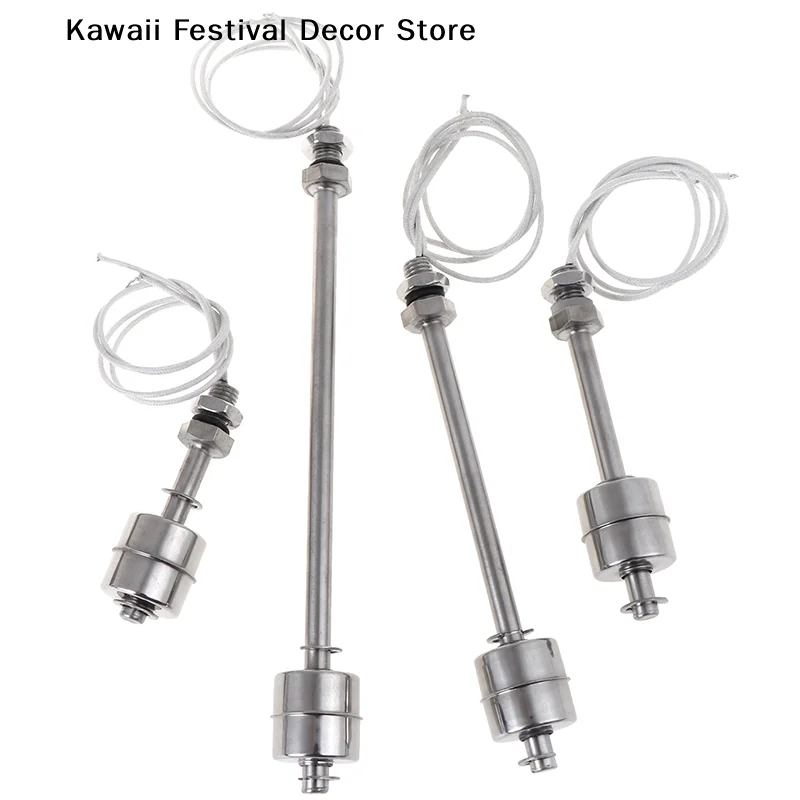 【K】Vertical-type Stainless Steel Single Ball Float Switch Tank Pool Controller Water Level Liquid Flow Sensor Float Lever Switch