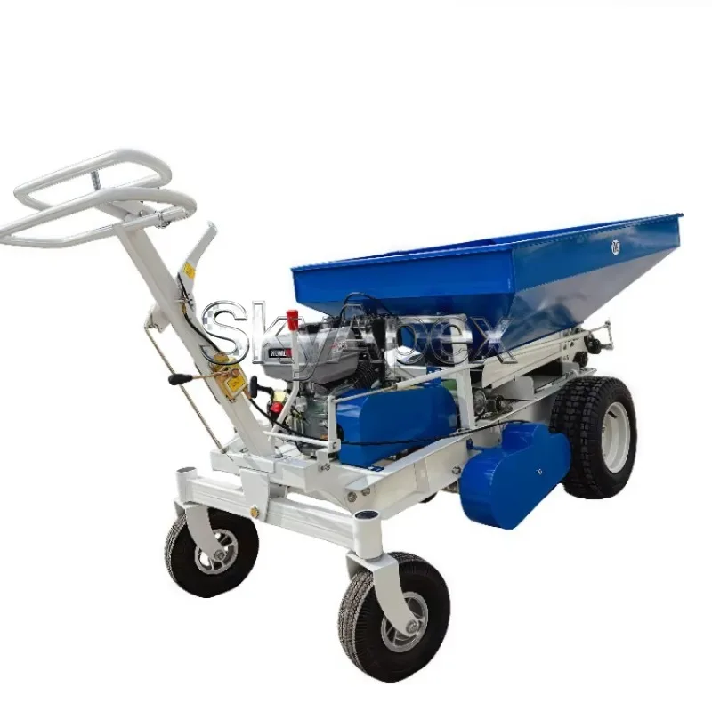 Self-propelled Hand Push Fertilizer Spreader Agricultural Lawn Seeding Distributor for Farm Pasture Field