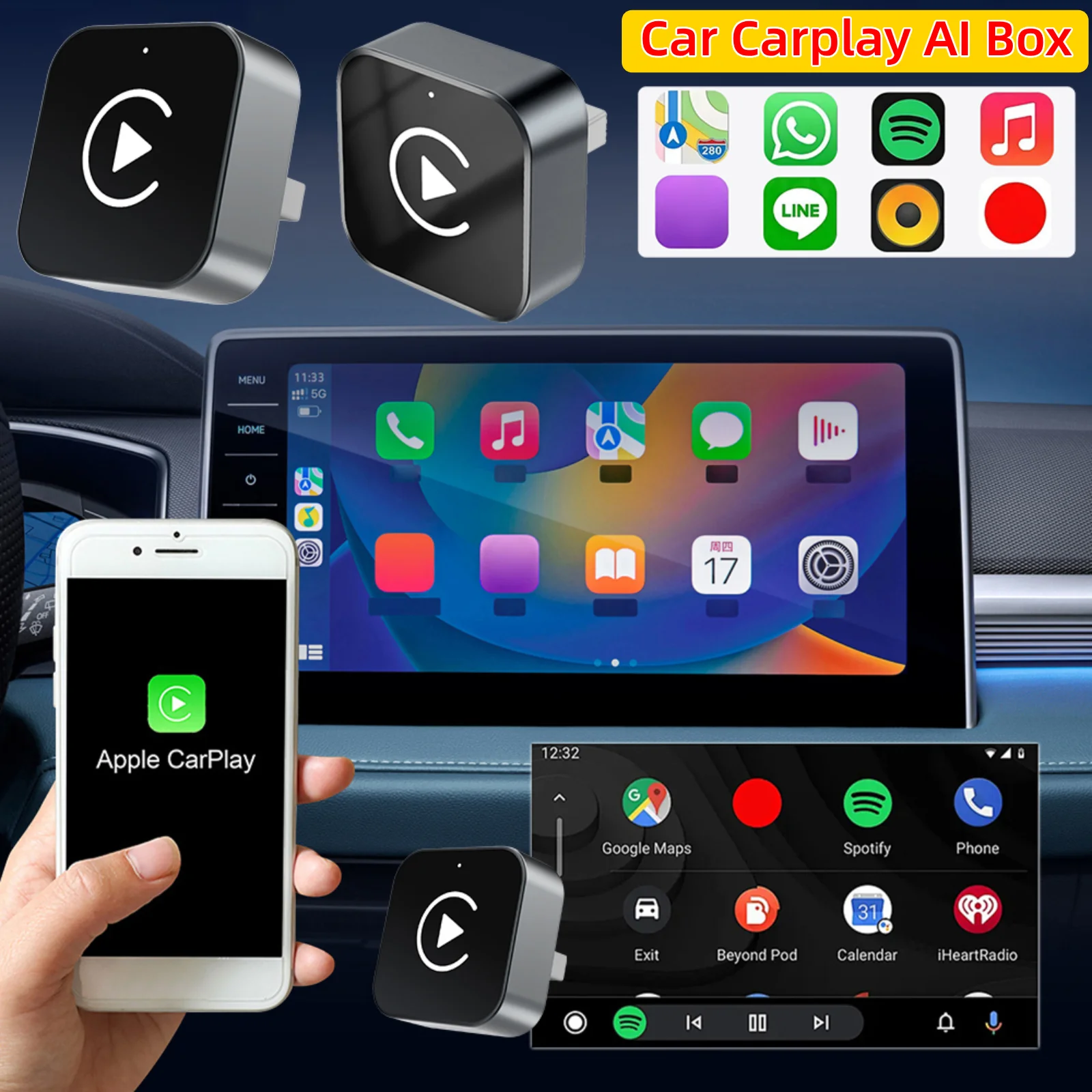 2 In 1 Wireless Car…