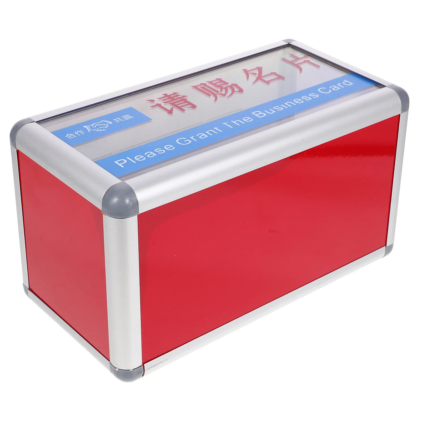 

Business Card Collection Box Aluminum Alloy Portable Card Holder Organizer Desk Storage Multi-Function Name Cards