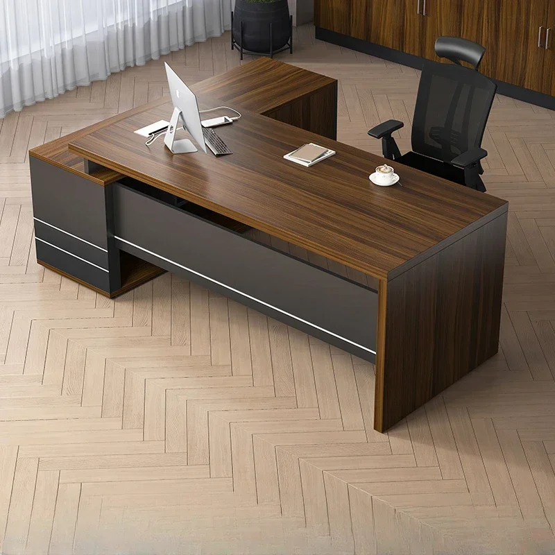

Minimalist Office Computer Table Organizer Modern Large Wooden Study Desks Storage Executive Luxury Ufficio Postmodern Furniture