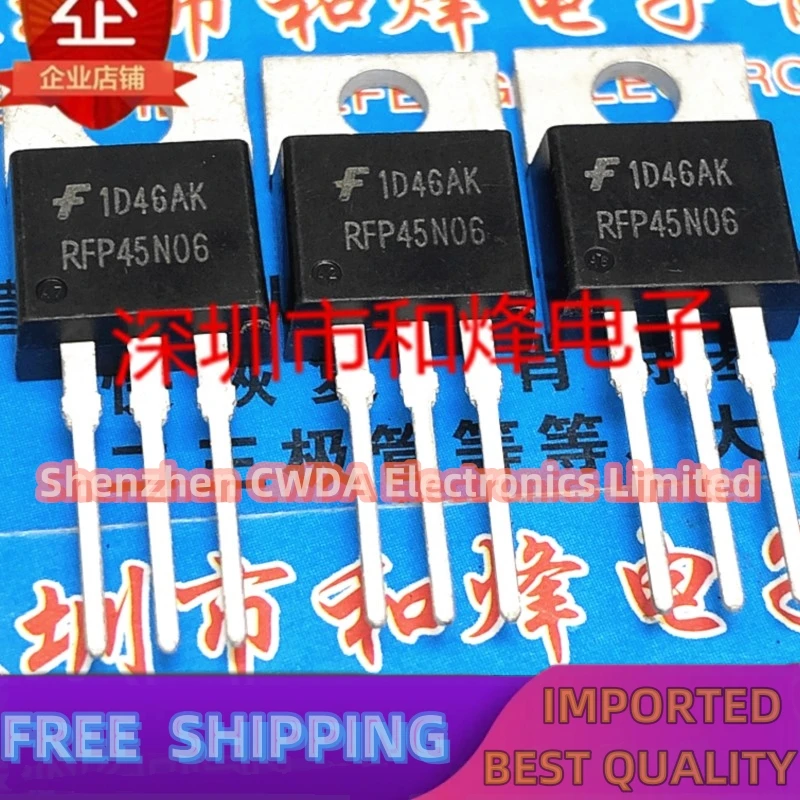 10PCS-20PCS  RFP45N06  TO-220 60V 45A     In Stock Can Be Purchased