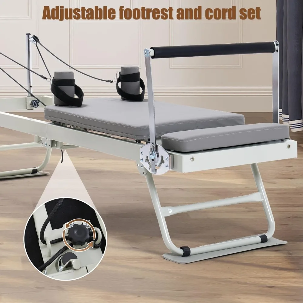 Machine de Pilates pour l'entraînement à domicile, pliable et robuste, machine de Pilates tout-en-un pour l'entraînement complet du corps, adaptée