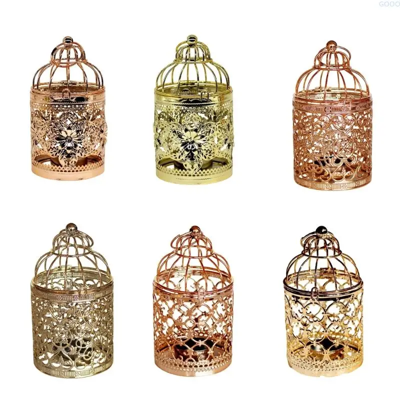 23GA Hanging Birdcage Lantern,Metal Tealight Holder Decorative Hanging Holder