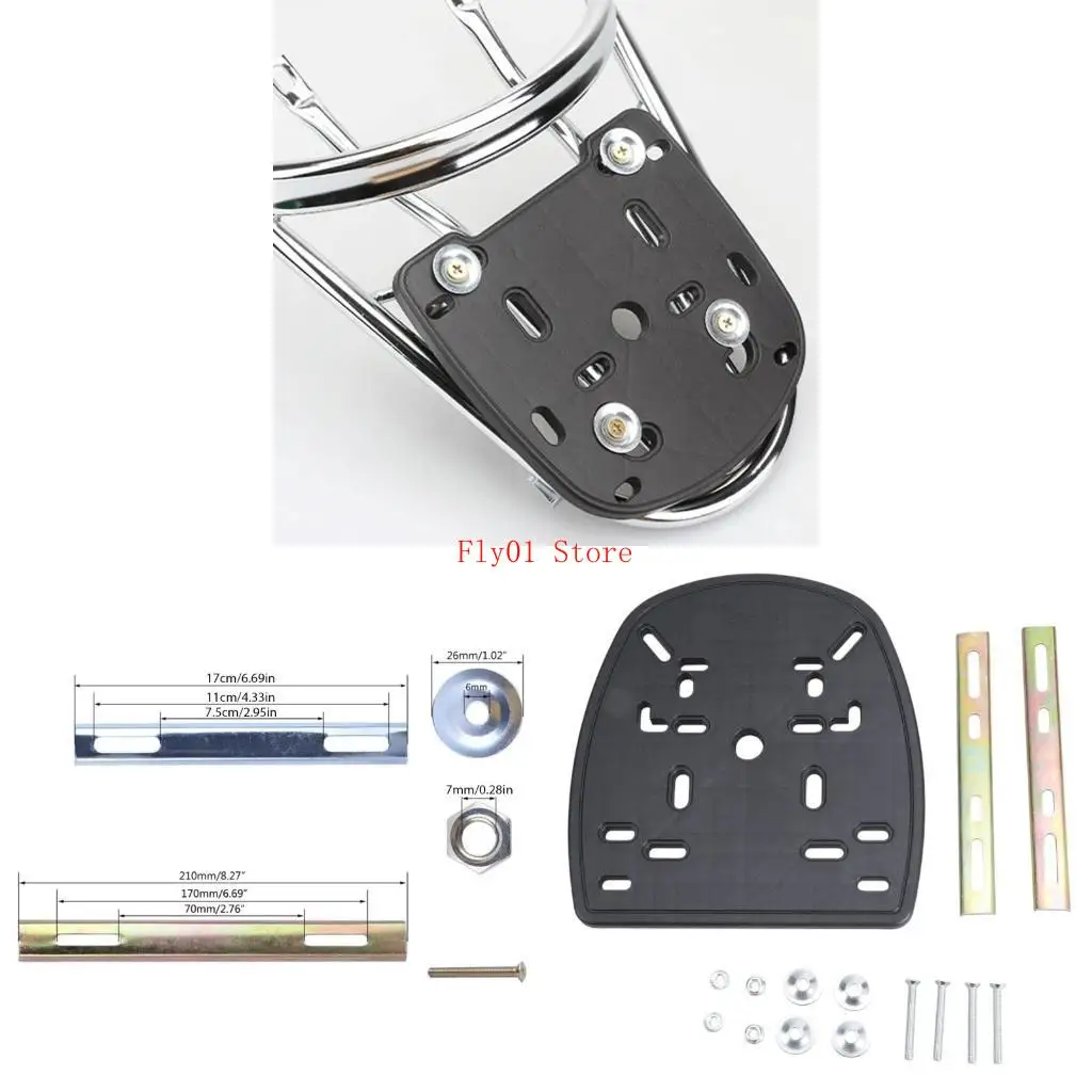 

Universal Motorcycle Rear Luggage for Case Trunk Tail Box Quick Release Base Stamping Bottom Plate Tail Box Rack Accesso