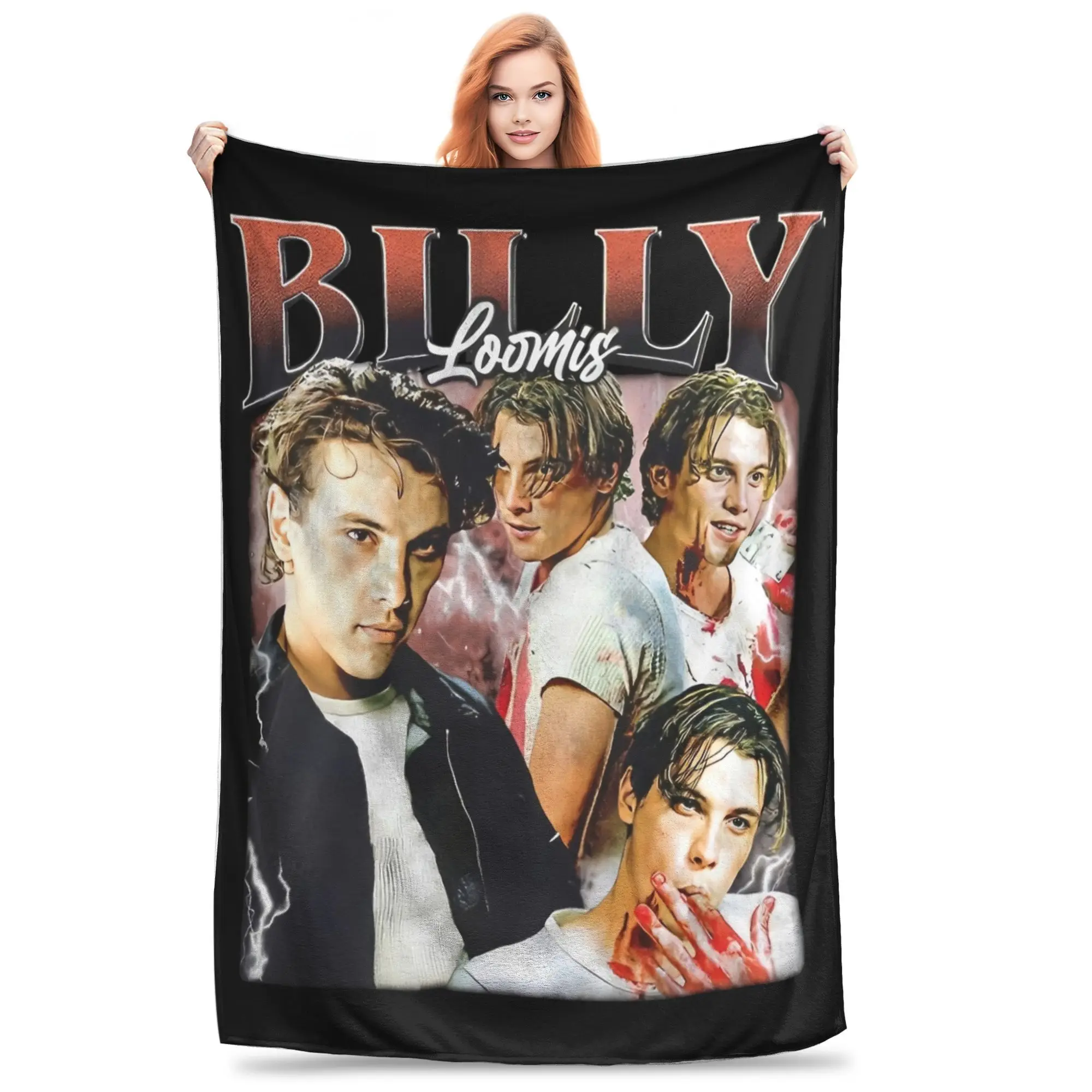 فيلم رعب الصراخ بيلي لوميس البطانيات الفانيلا كل موسم متعددة الوظائف لينة رمي بطانية للمنزل فراش خارجي يلقي #1