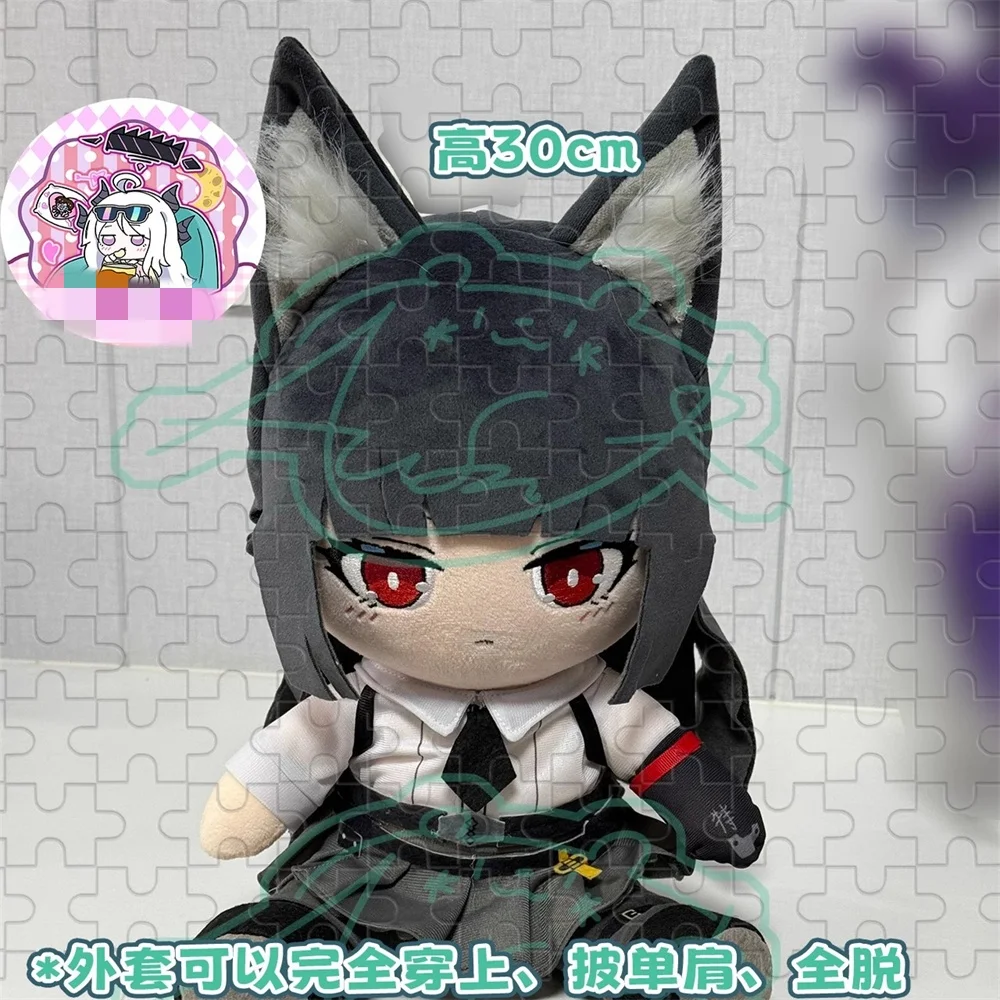 Plushie Game ZZZ Zenless Zone Zero Hoshimi Miyabi 30Cm Mainan Boneka Duduk Tubuh Pakaian Kostum Cosplay Hadiah Anak-anak Lucu