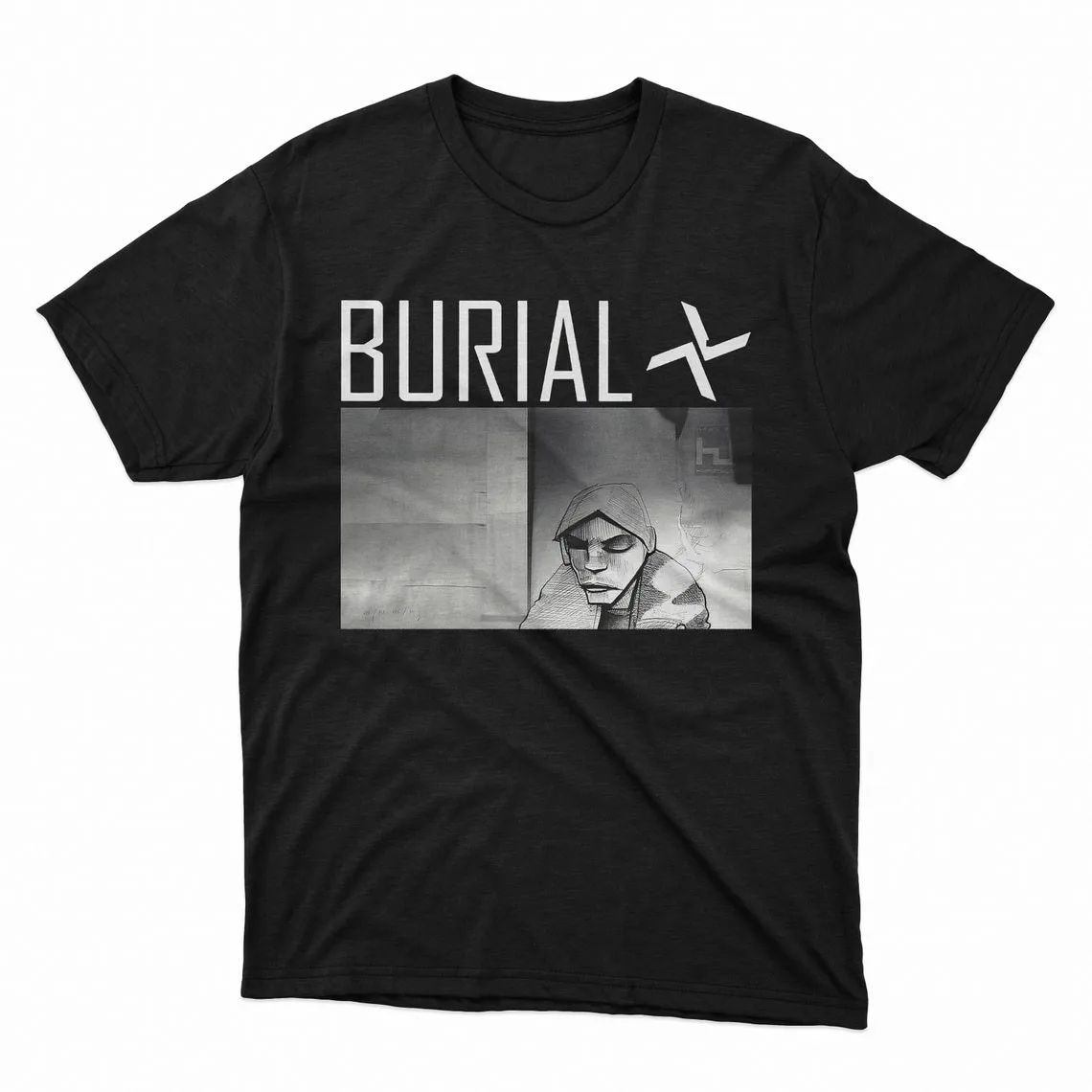 Burial TShirtOversize Gym T Shirt Cotton Men Hip Hop