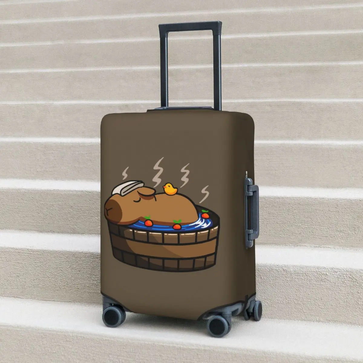 

Capybara Animal Pattern Suitcase Cover Protection Elastic Travel Luggage Protector Covers for 18-32 Inch