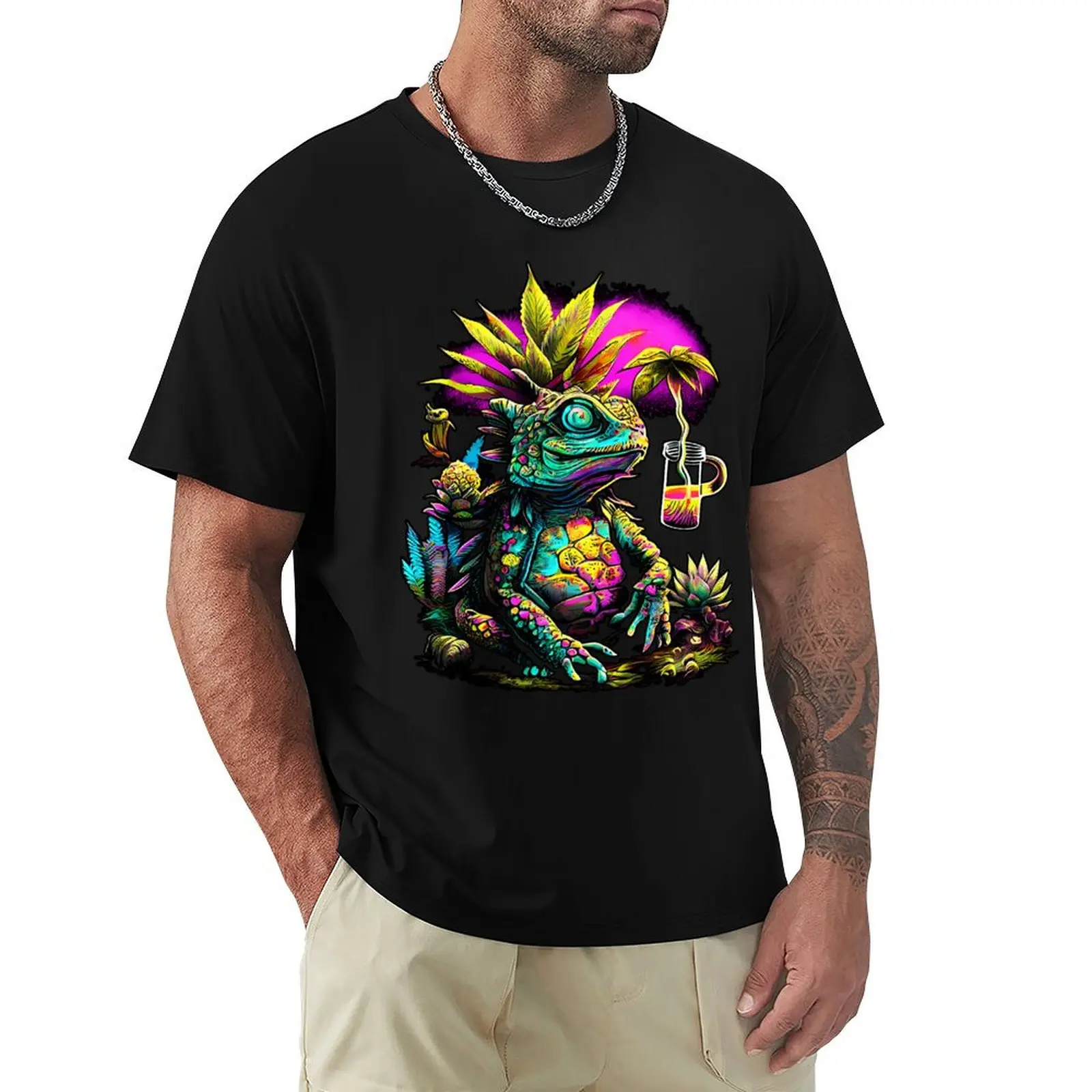 Trippy Lizard Frog T-Shirt man t shirt graphic T-Shirt