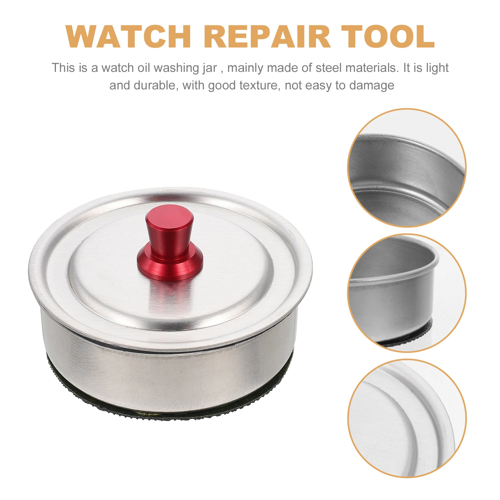 

Premium Watch Oil Washing Jar Durable Container For Watch Repair Maintenance Dust-Proof Lid Portable Small Cleaning Holder