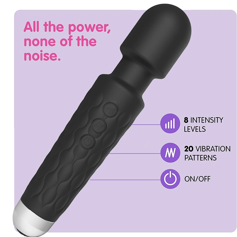 Hot Dragon 20 Modes Strong Vibration Mini Vibrator Usb Charging Handheld Wand Massager Clitoris G-Spot Vibrator Women Sex Toys