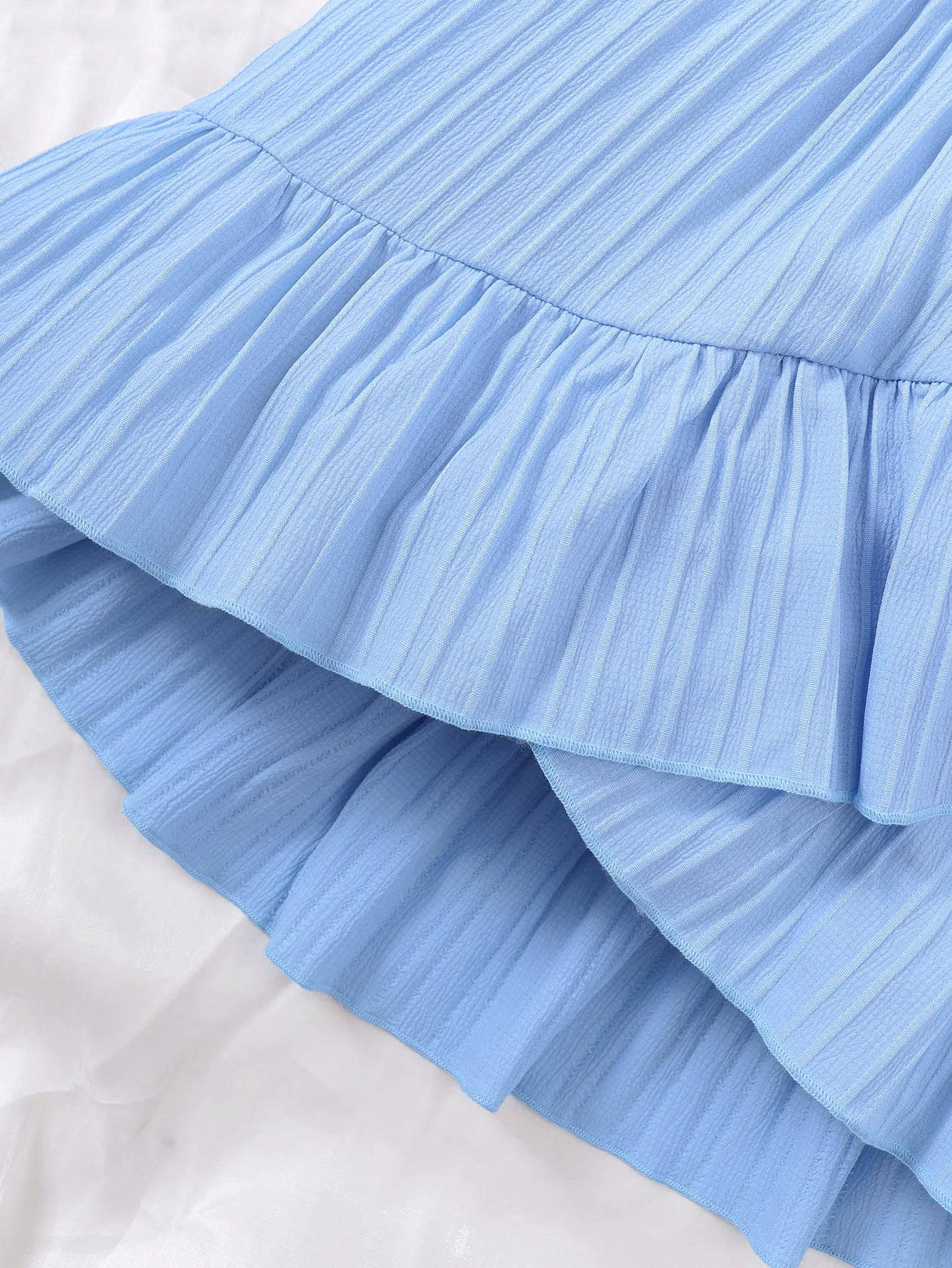 8-12 Years Kid Girl Summer Princess Clothes Set Flutter Sleeve Solid Tops+Short Skirts Fashion Style Party Costume For Children