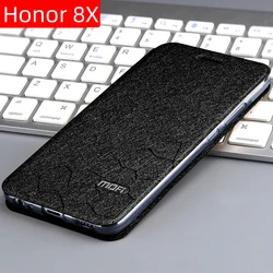 flip case for huawei honor 8x case honor 8x cover leather silicon back book mofi glitter luxury huawei honor 8x case business PU