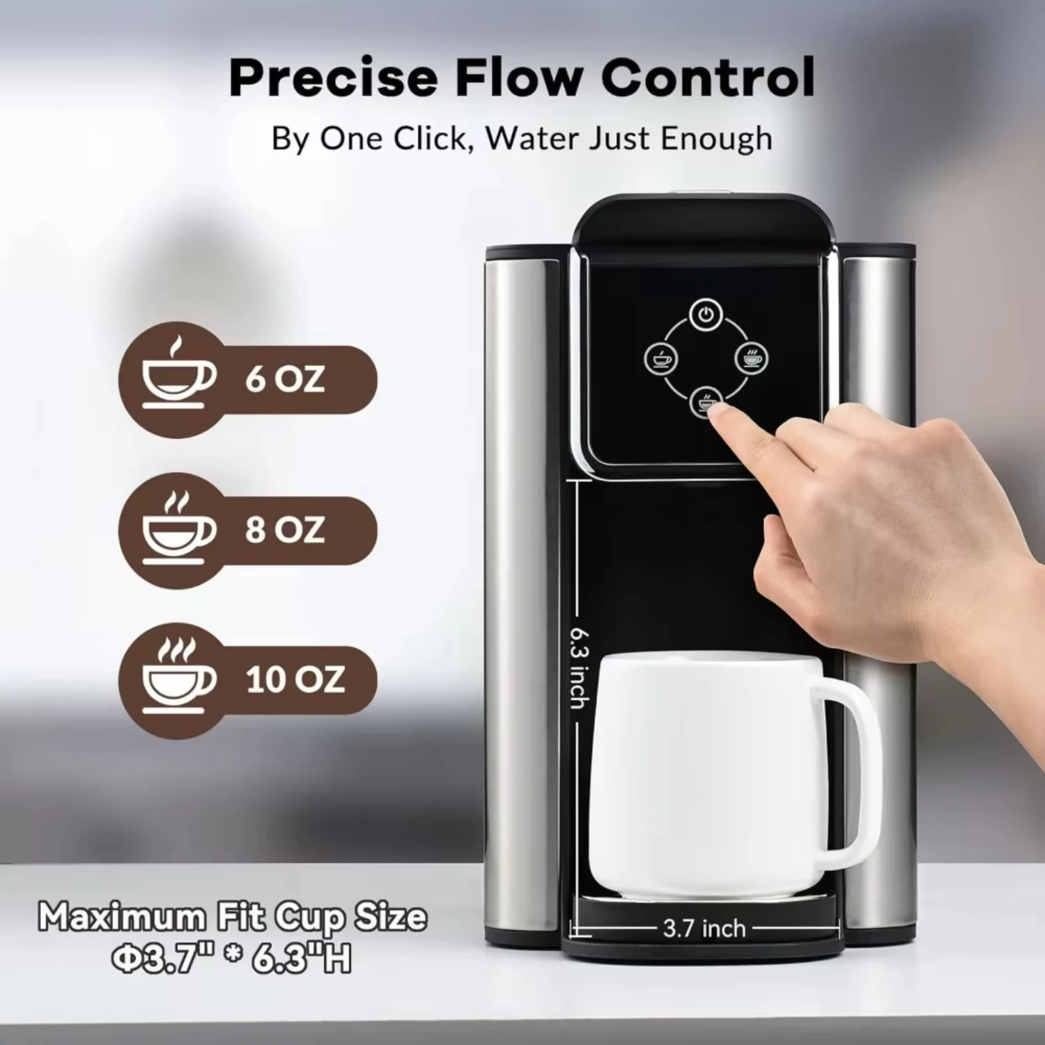 Coffee Maker 3-in-1 Single Serve Coffee Machine,Instant Coffee Brewer, 120V 1150W