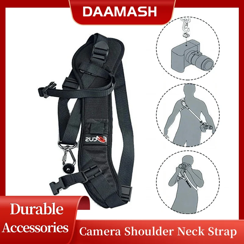 Camera Sling Strap with Safety Tether Adjustable and Comfortable Shoulder Belt for Outdoor Photography Camera