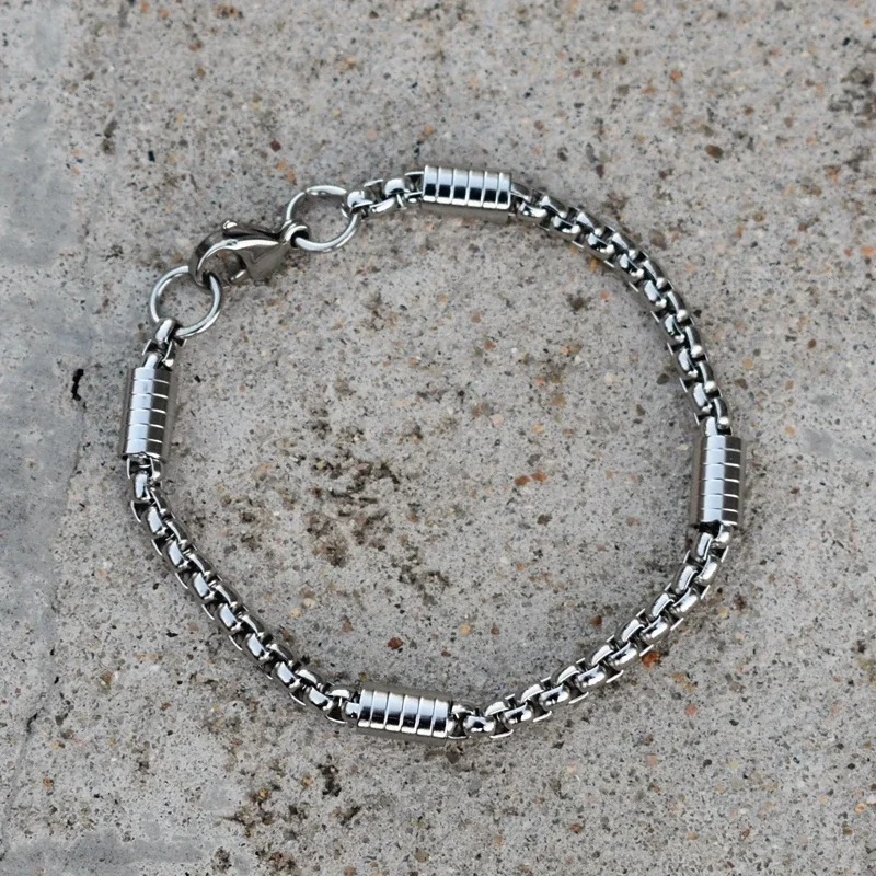 Men Stainless Steel Bracelet 5mm Square Rolo Chain Bracelet Bangle Women for Men Gift Good Quality Wholesale 17/19/21cm