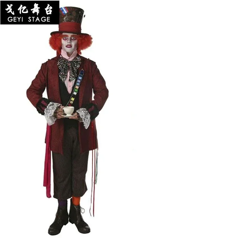 زي الهالوين الفاخر للأطفال غريب الأطوار جنون حتر من الفيلم من خلال الزجاج المظهر للأطفال أليس في بلاد العجائب Party Fancy-D MN3