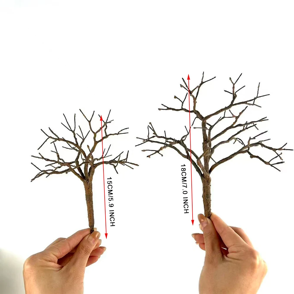 DIY Model Tree Trunk 15cm/18cm Artificial Making Tree Grass Leaves Materials For Building Architectural Micro Landscape 1PCS