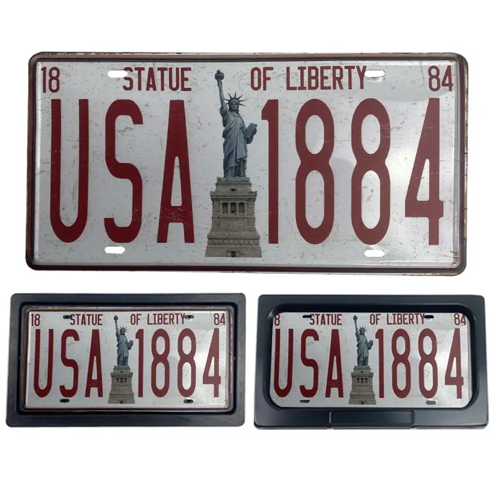 2024 USA Europe License Plate License Frame