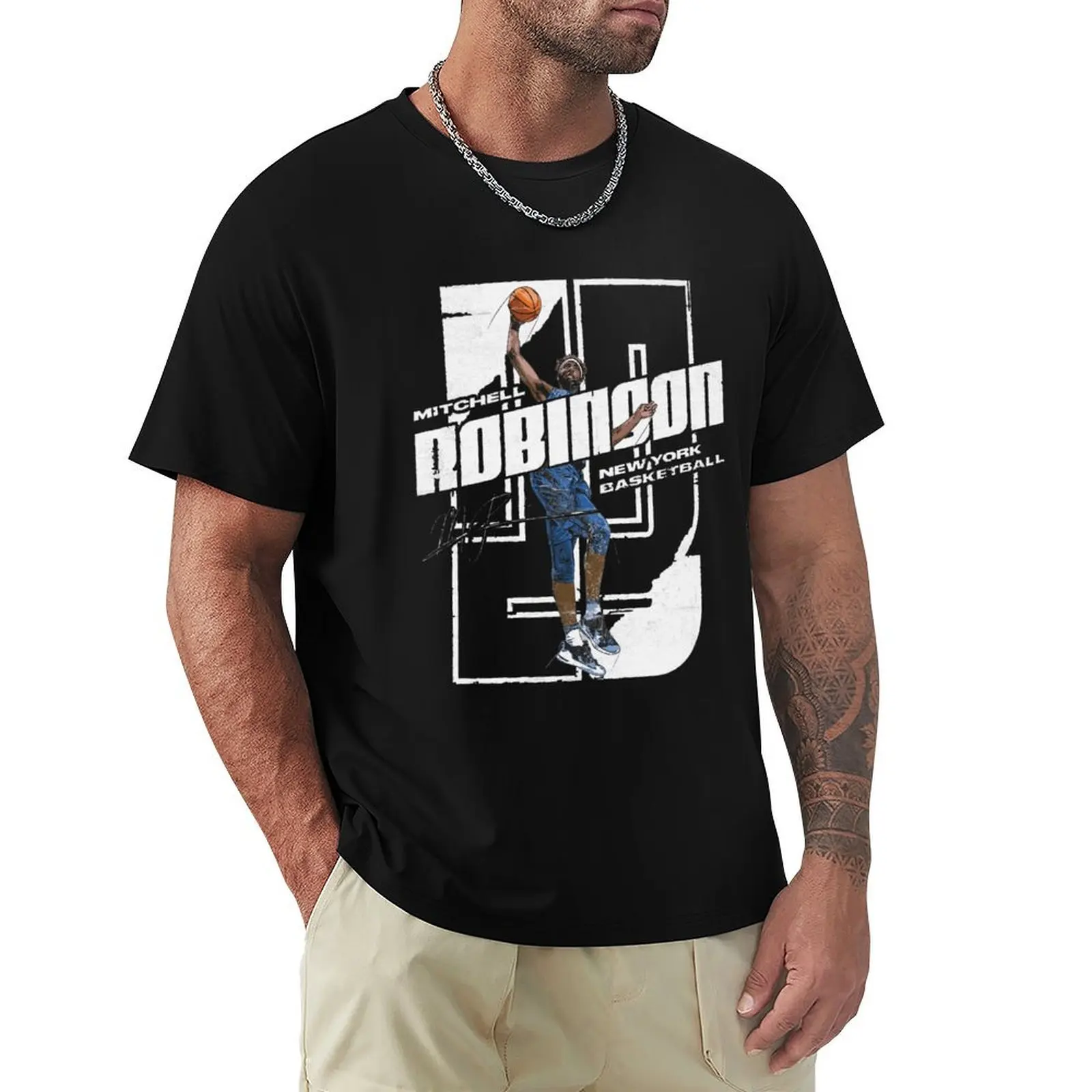 Mitchell Robinson Stretch T-Shirt Essential Solid Color T-Shirt