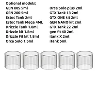 YUHETEC Centrifugal Tube for Vaporesso GEN 80S / GEN 200 /Estoc Tank /Drizzle kit / Orca Solo / GTX ONE kit/GEN NANO kit/itank X