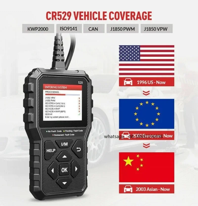 X431r /CR529 OBD II CR5001 Code Reading Card Overseas English Version