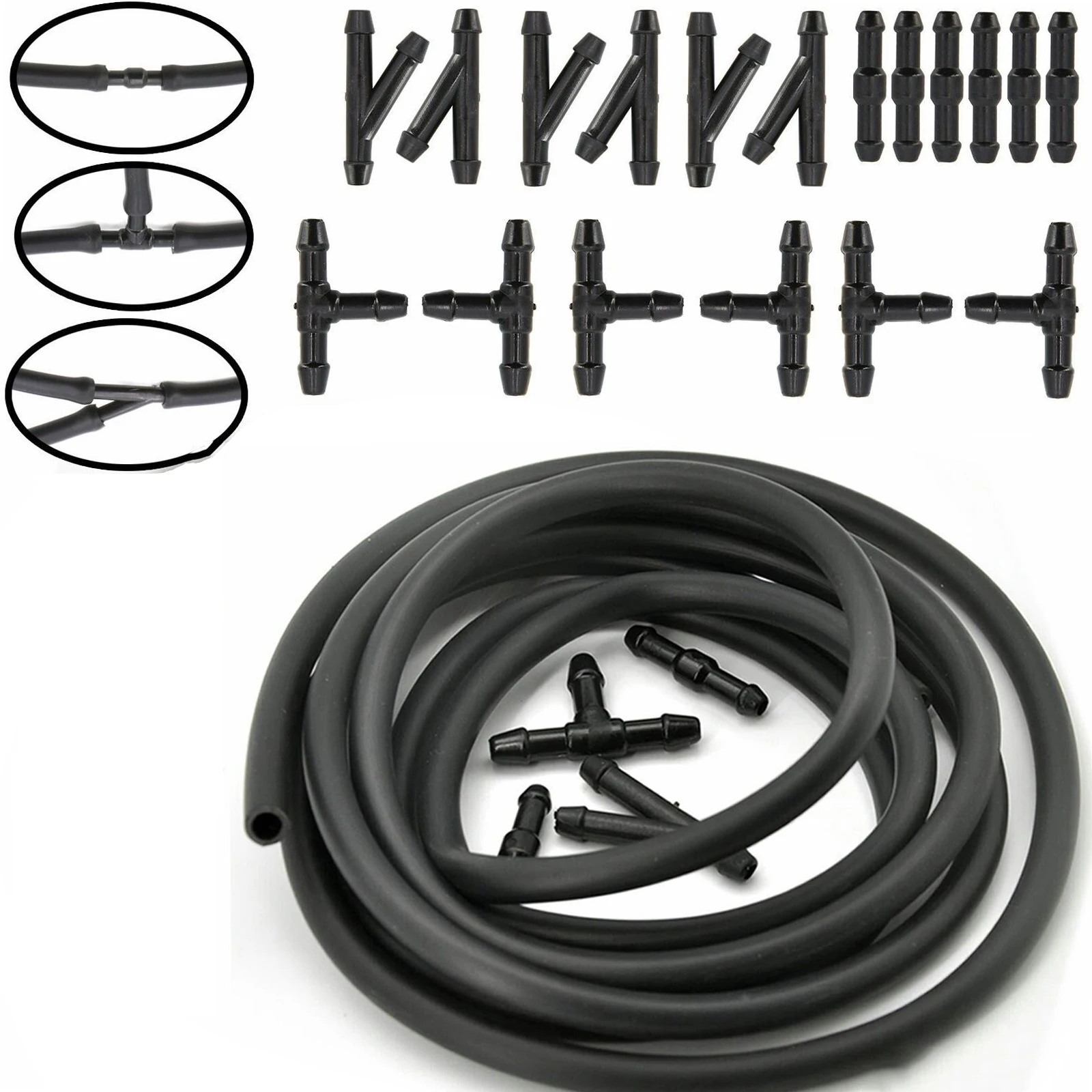 

Automobile Accessories Car Windscreen Washer Wiper Blade Water Spray Jets Nozzles Hose Set For Renault Car Wash Maintenance Tool